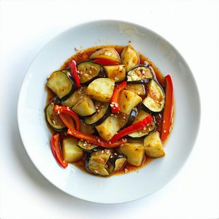 Di san xian piatto tradizionale della Cina del Nord)