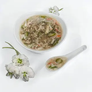 Z2 Zuppa polpa di granchio e asparagi