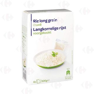 Riz Long Étuvé Carrefour Blanc 125G X4
