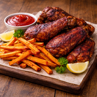 FRIED SWEET POTATOES WITH TURKEY