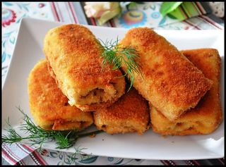 Krokiet z serem i pieczarkami