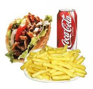 Menú Pita De Pollo Con Ensalada