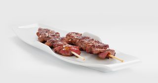 Brocheta ternera al curry picante (2 uds.)