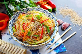 Фунчоза с мясом