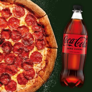 Zestaw XL Double Pepperoni na grubym cieście + Coca-Cola Zero 0,85l