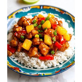 Sweet & Sour Chicken With Rice