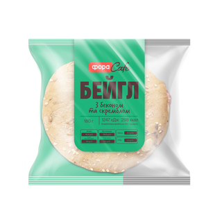 Бейгл з беконом та скремблом 190г