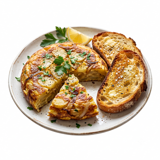 Spanish Omelet with Two Toast