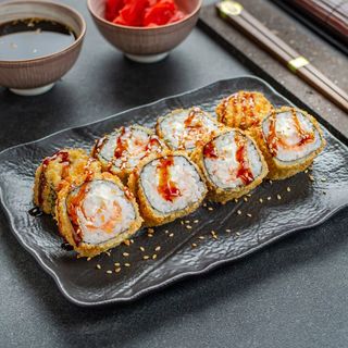 Տաք ռոլ ֆիլադելֆիա մանրածովախեցգետնով