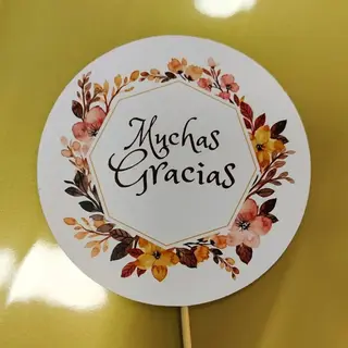 Cartel "Muchas gracias"