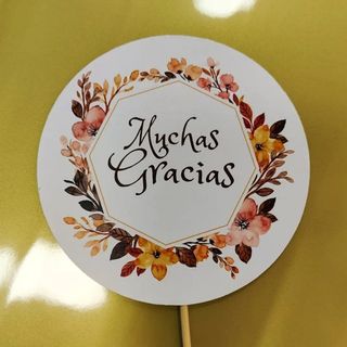 Cartel "Muchas gracias"