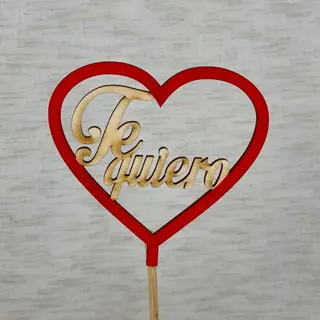 Pick Madera "Te Quiero"