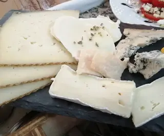 Surtido de queso con pan tostado