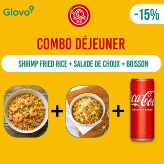 COMBO dej:  Shrimp Fried Rice+ Salade de choux + boisson