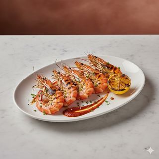 162 - Gamberoni alla griglia 6pz 煎大虾