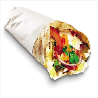Burrito Vegetal Con Falafel Y Hummus