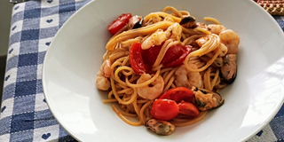 Linguine cozze e gamberi