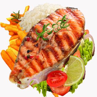 Salmão + Arroz + Batata