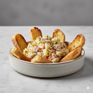 Ensaladilla Rusa Con Atún Y Pan Tostado