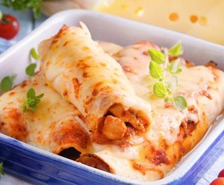 Lipie umpluta cu pui si legume