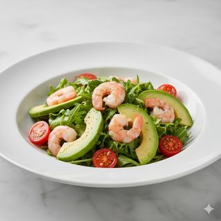 Ensalada Con Aguacate Y Gambas