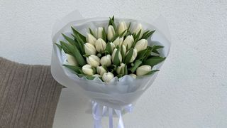 Bukiet białych tulipanów - 25 sztuk