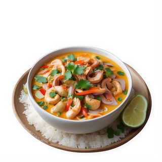 Gambas Thai Con Coco Y Limón