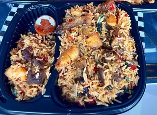 White Rice & Ofe-akwu (Banga Stew)