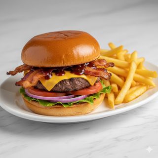 Hamburguesa De Bacon Y Ternera