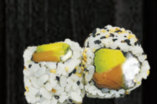 California De Salmón Con Aguacate Y Queso (6 Uds.)