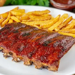 Costillas BBQ a Baja Temperatura + Patatas