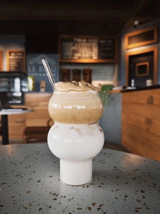 Whipped honey coffee