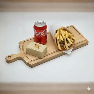 Svinjski gyros standard + Alva sa pistaćima i medom + Coca cola 0.33l