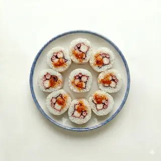 Futomaki,Pulpo cejas e  Y Salsa kimuchi (9 Uds.)