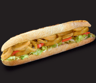 Squid rings bread roll