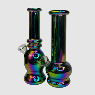 Mini Bong de vidrio cromado