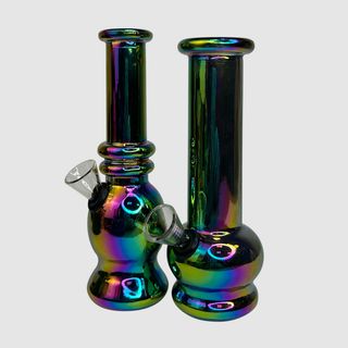 Mini Bong de vidrio cromado