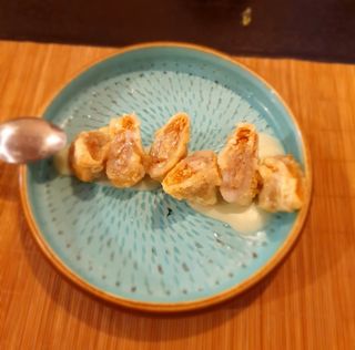 Crêppe relleno con crema de cacahuete