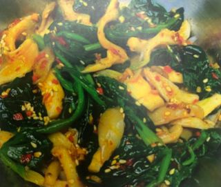 Грибы со шпинатом