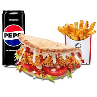 Menú Kebab de Pollo Frito Mediano