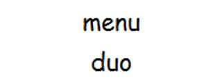 menu duo