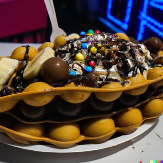 Bubble Waffle Nutella Banane