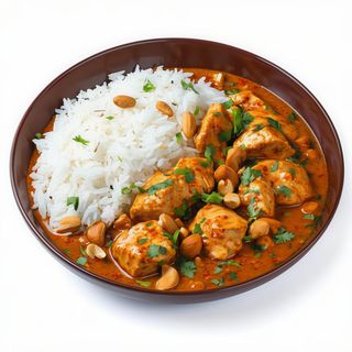 Chicken Korma And Rice Or Chips