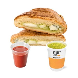 Круасан-гриль вел 2 сира   та бульйон зі знижкою -50%