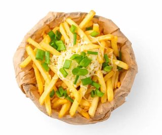 Fries with green onion and cheese