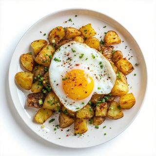 Papas huevos rotos