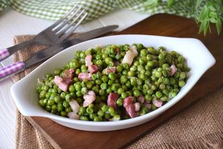Piselli e pancetta