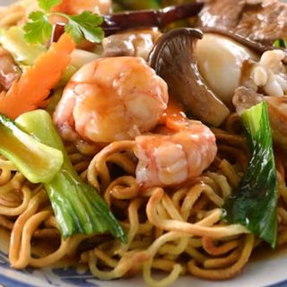 Spaghetti con gamberi