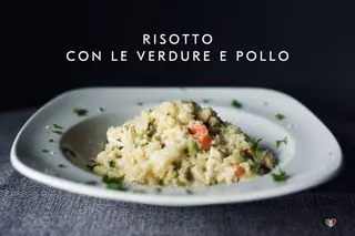 Risotto con le verdure e pollo 350g