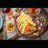 ბლინები ტოპინგით